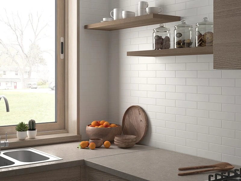 Ridge White Matte 2x8 Ceramic Tile - Image 4