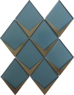 Yorkshire Colonial Blue 4x5 Diamond Matte Glass Tile