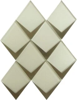 Yorkshire Pacific Pearl White 4x5 Diamond Matte Glass Tile