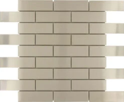 Brick Set Stainless Steel 1x4 Brushed Metal Tile