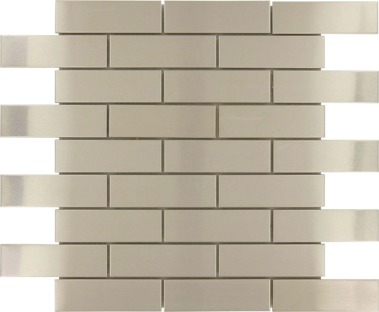Brick Set Stainless Steel 1x4 Brushed Metal Tile