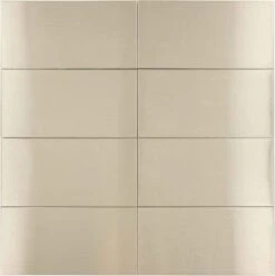 Large Mosaic Stainless Steel 3x6 Brushed Metal Subway Tile