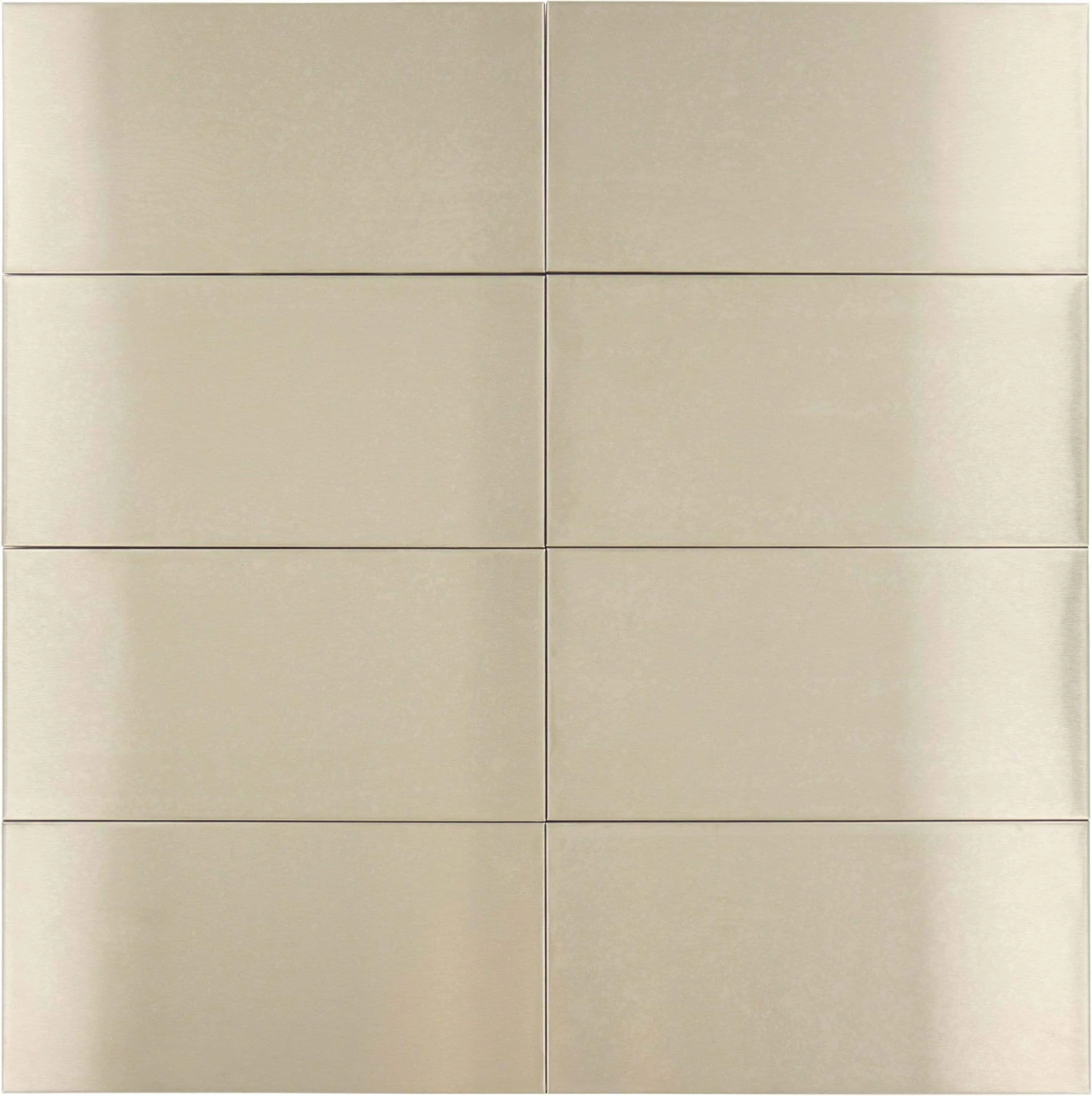 Large Mosaic Stainless Steel 3x6 Brushed Metal Subway Tile