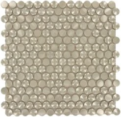 3D Penny Round Stainless Steel Tile