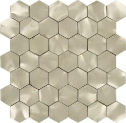 3D Stainless Steel 2x2 Hexagon Metal Tile