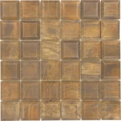 Antique Copper Beveled 2x2 Metal Tile