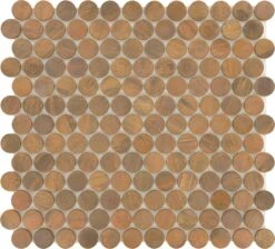 Nickels Antique Copper Circles Metal Tile