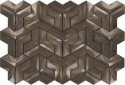 Gun Metal Unique Shapes Brushed Metal Tile