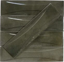 Boutique Ash Black Relief 3x12 Porcelain Tile