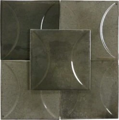 Boutique Ash Black Relief 6x6 Porcelain Tile