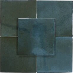 Boutique Prussian Blue Field 6x6 Porcelain Tile