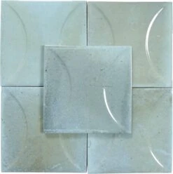 Boutique Verdigris Relief 6x6 Porcelain Tile