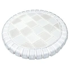 Signature White 12.5" Glass Barstool Top