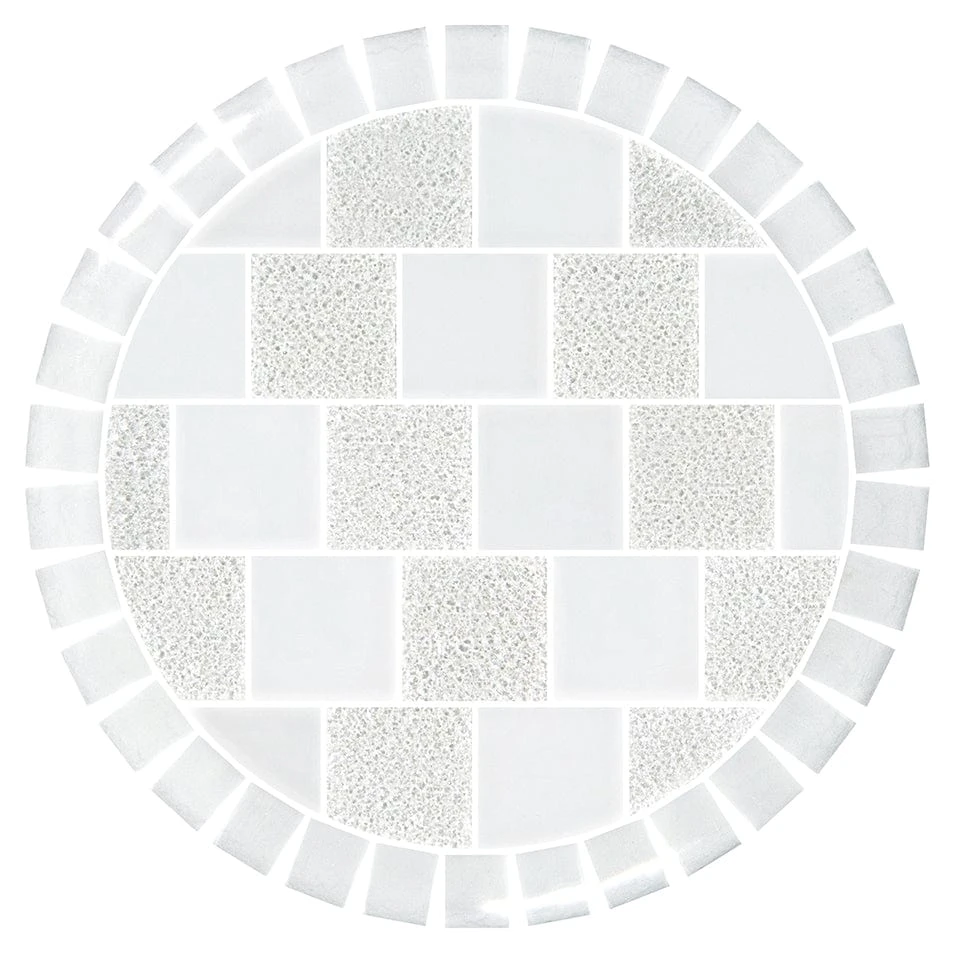 Signature White 12.5" Glass Barstool Top - Image 2