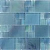 Silver Blueberry Unique Shapes Glossy Glass Tile