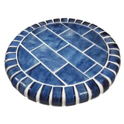 Subway Stratus Blue 12.5" Glass Barstool Top