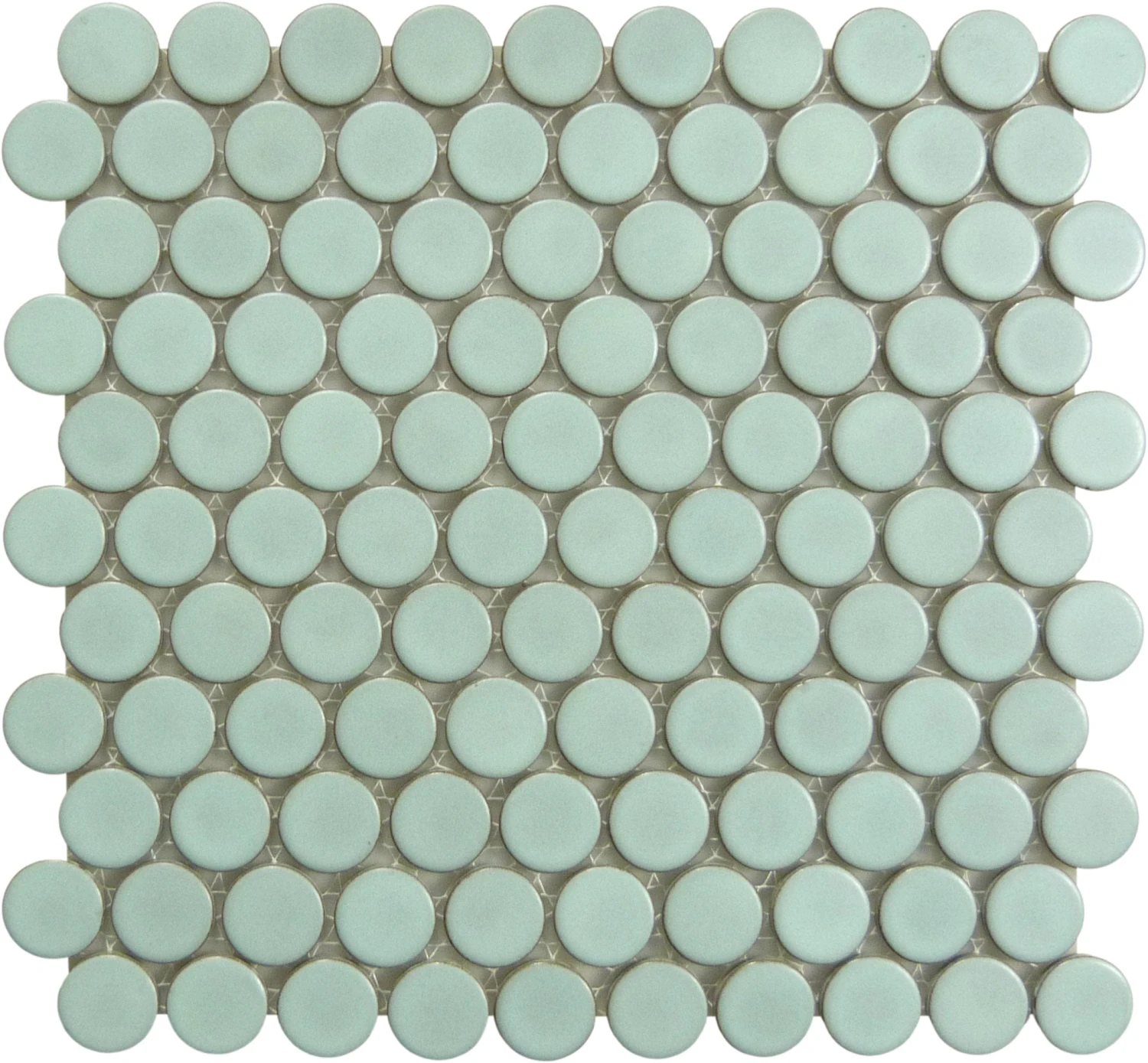 Aqua Penny Round Matte Porcelain Tile