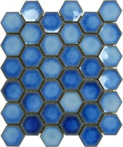 Aqua Sky Hexagon Glossy Porcelain Tile