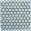 Cloud Blue Penny Round Glossy Porcelain Tile