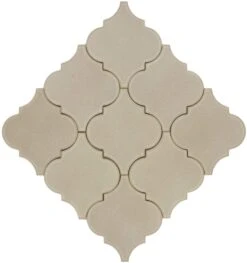 Saddle Arabesque Beige Matte Porcelain Tile