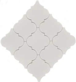 Snowy Arabesque White Matte Porcelain Tile