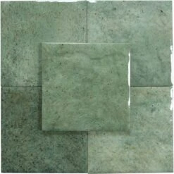 Bali Stone Green 6x6 Glossy Porcelain Tile