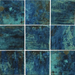 Coral II Green 6x6 Glossy Porcelain Tile