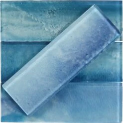 Gemstone Aquamarine 3×9 Glass Tile