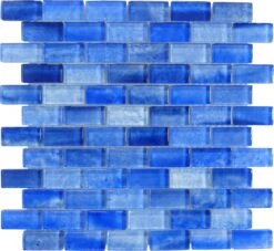 Gemstone Royal Blue 1x2 Mosaic Glass Tile