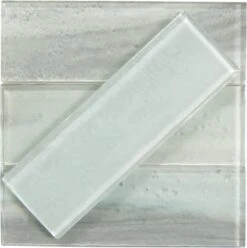 Gemstone Silver 3×9 Glass Tile
