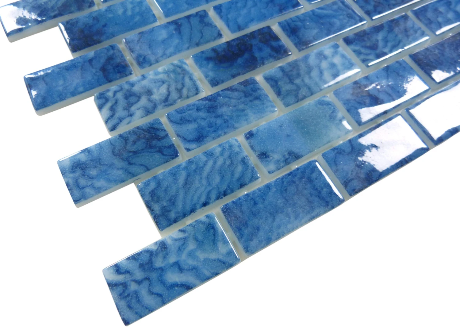 Vanguard Arrecife Blue 1x2 Glossy Glass Tile - Image 4