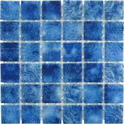 Vanguard Arrecife Blue 2x2 Glossy Glass Tile