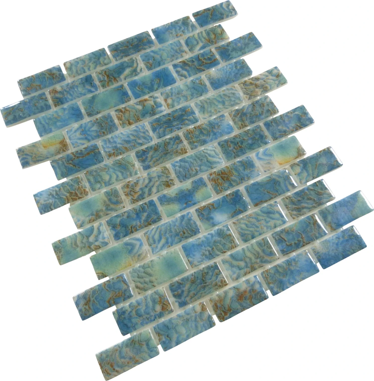 Vanguard Arrecife Green 1x2 Glossy Glass Tile - Image 2