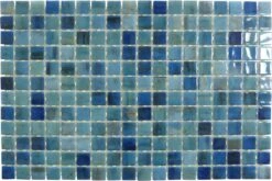 Vanguard Forest Blue 1x1 Glossy Glass Tile