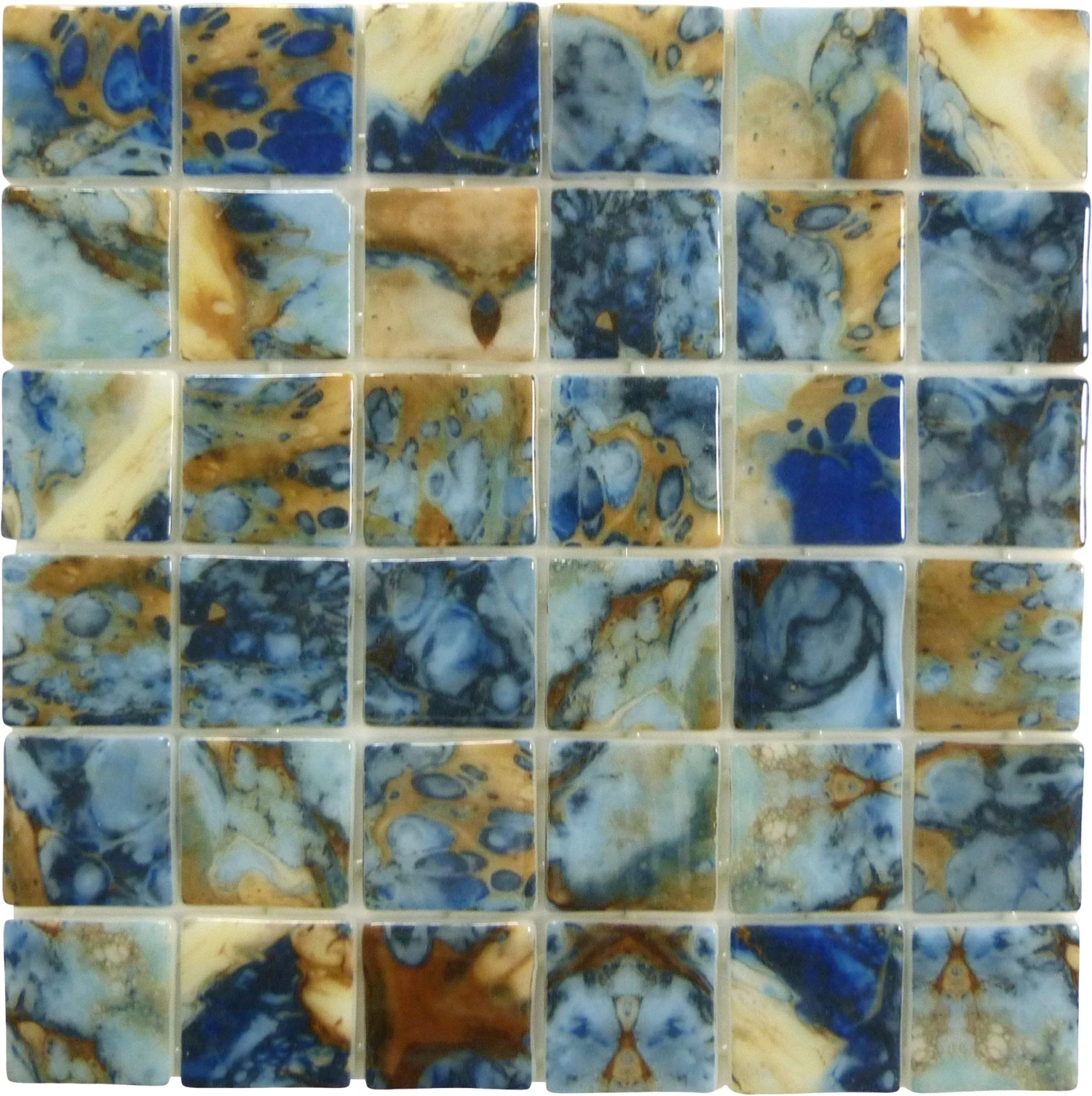 Vanguard Print 2x2 Glossy Glass Tile
