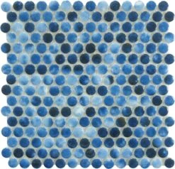 Vanguard Sena Penny Round Glossy Glass Tile