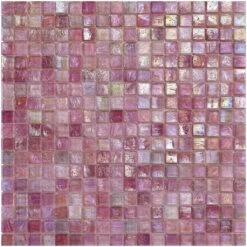 Iridium 5/8x5/8 Azalea 2 Iridescent Glass Tile