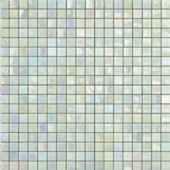 Iridium 5/8x5/8 Fern 0 Iridescent Glass Tile
