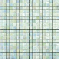 Iridium 5/8x5/8 Fern 1 Iridescent Glass Tile