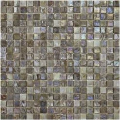 Iridium 5/8x5/8 Zinnia 3 Iridescent Glass Tile