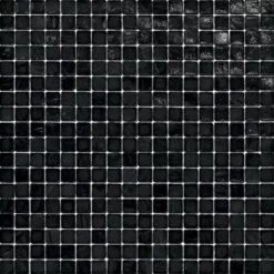 Murano Smalto 5/8x5/8 Black Glass Tile