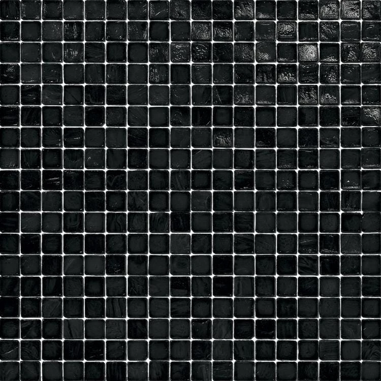 Murano Smalto 5/8x5/8 Black Glass Tile