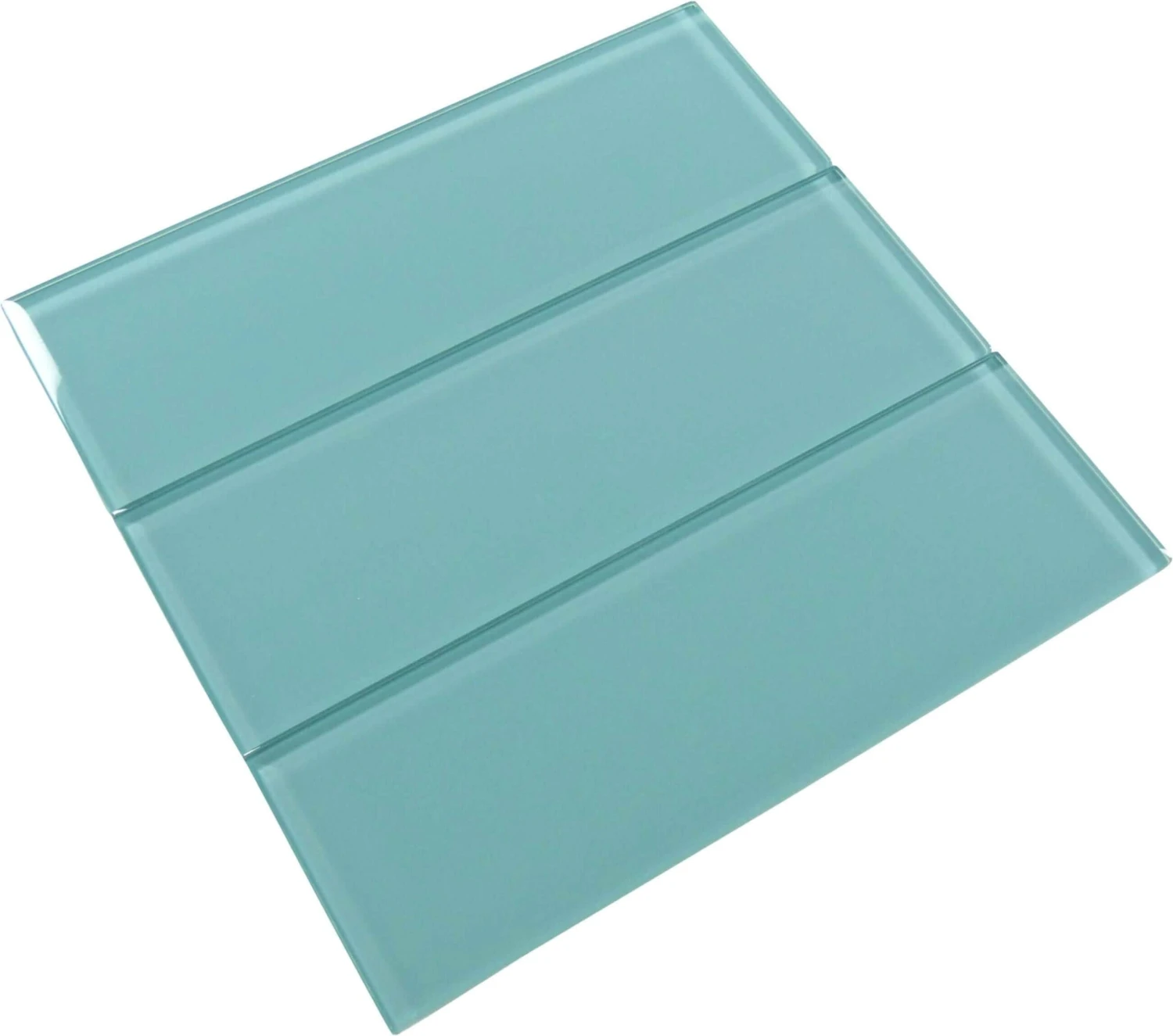 Sea Blue 4x12 Glossy Glass Subway Tile - Image 4