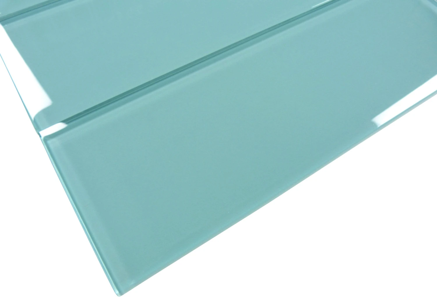 Sea Blue 4x12 Glossy Glass Subway Tile - Image 3