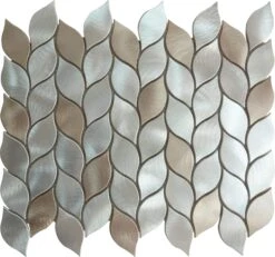 Aluminum Bronze Leaf Brushed Tile