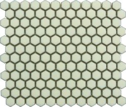 Creamy White Hexagon Glossy Porcelain Tile