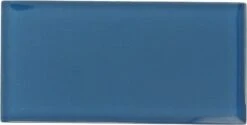 Dark Ocean Blue 3x6 Glossy Glass Subway Tile