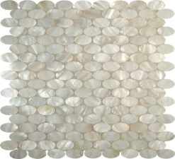 Mother Of Pearl Oval Glossy Shell Tile