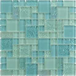 Inagua Unique Shapes Glossy And Iridescent Glass Tile